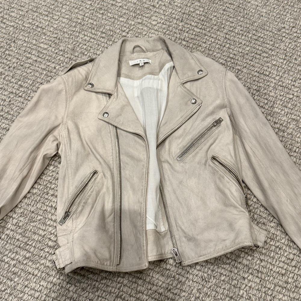 IRO Beige Leather Jacket